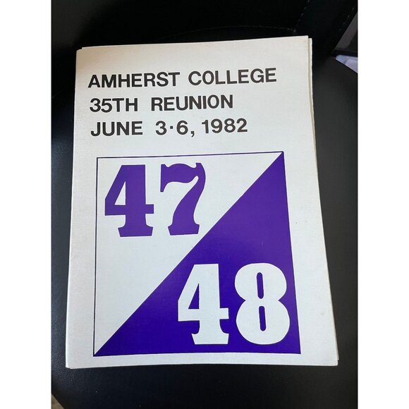 Vtg Amherst College 35th Reunion Book June 3-6, 1982  With The Letter From The - Picture 1 of 7